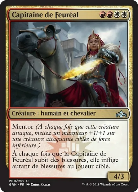 Capitaine de Feuréal, carte Magic GRN 209 — extension Les Guildes de Ravnica