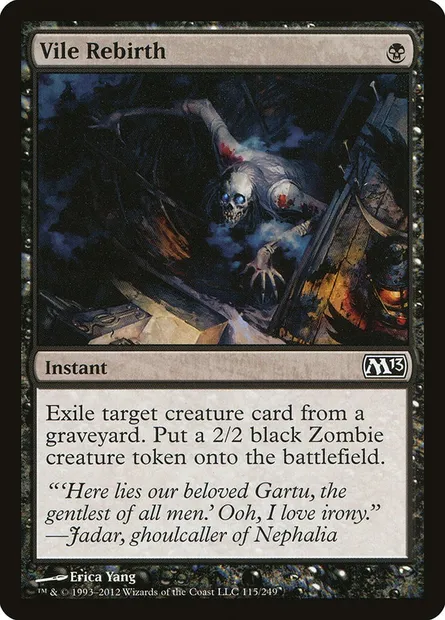 Vile Rebirth, Magic card M13 115 — Magic 2013 set