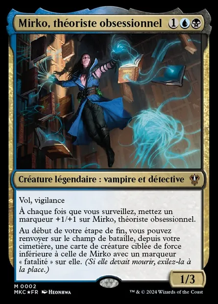 Mirko, théoriste obsessionnel, carte Magic MKC 2 — extension Murders at Karlov Manor Commander