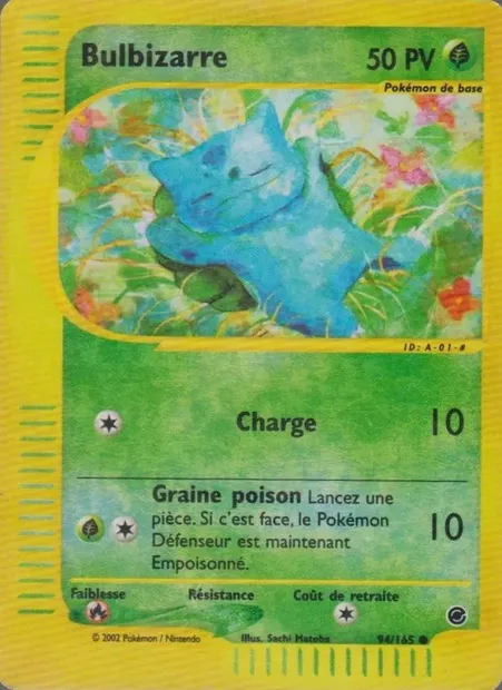 Bulbizarre, carte Pokémon EX 94 — extension Expedition
