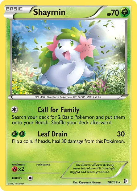 Shaymin, Pokémon card BCR 10 — Boundaries Crossed set