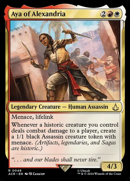 Aya of Alexandria, Magic card ACR 48 — Assassin's Creed set