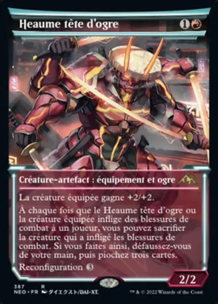 Heaume tête d'ogre, carte Magic NEO 387 — extension Kamigawa: La Dynastie Néon