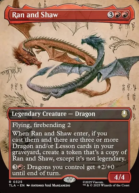 Ran et Shaw, carte Magic TLA 325 — extension Avatar: The Last Airbender