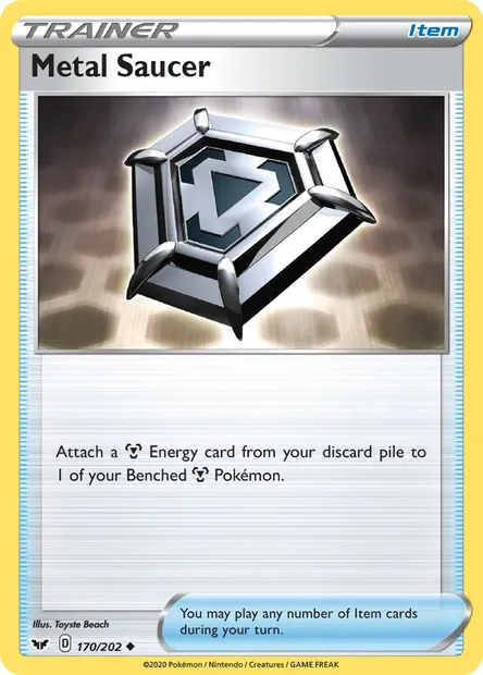 Metal Saucer, Pokémon card SSH 170 — Sword & Shield set