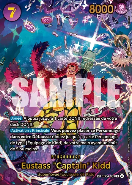Eustass "Captain" Kidd, carte One Piece EB04-039 — extension EGGHEAD CRISIS