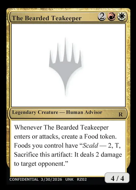 The Bearded Teakeeper, carte Magic UNK RZ02g — extension Unknown Event