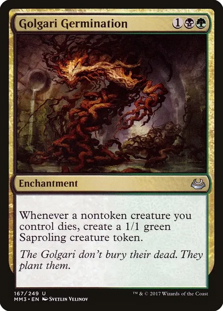 Germination golgari, carte Magic MM3 167 — extension Modern Masters 2017