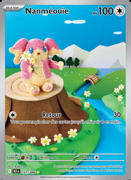 Nanméouïe, carte Pokémon BLK 151 — extension Foudre Noire