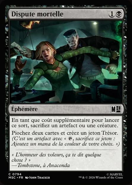 Dispute mortelle, carte Magic MSC 794 — extension Marvel Super Heroes Commander