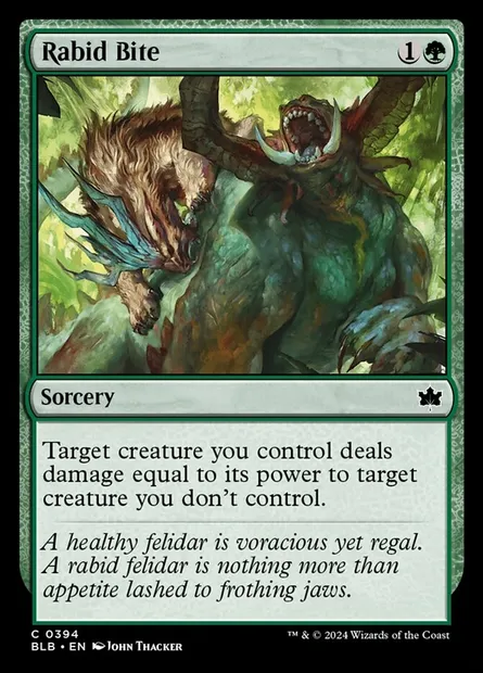 Rabid Bite, Magic card BLB 394 — Bloomburrow set