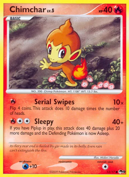 Chimchar, Pokémon card P9 13 — POP Series 9 set