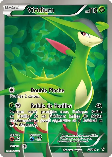 Viridium, carte Pokémon NVI 97 — extension Nobles Victoires