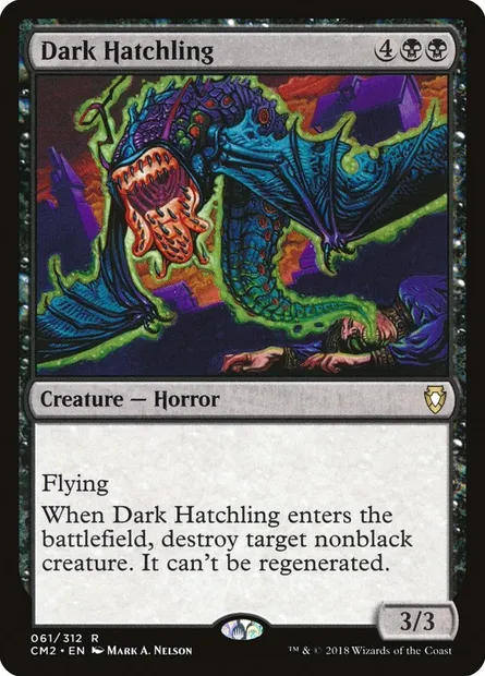 Dark Hatchling, Magic card CM2 61 — Commander Anthology Volume II set