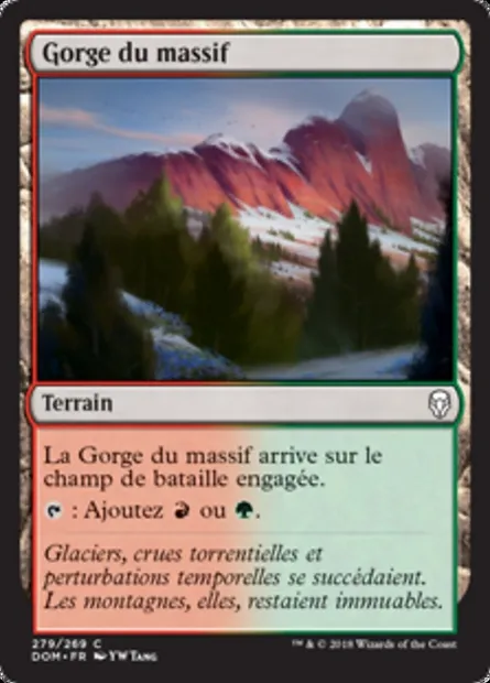 Gorge du massif, carte Magic DOM 279 — extension Dominaria