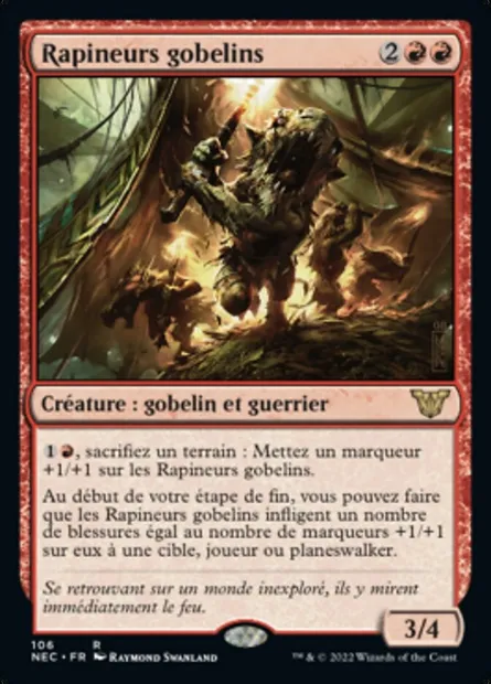 Rapineurs gobelins, carte Magic NEC 106 — extension Neon Dynasty Commander