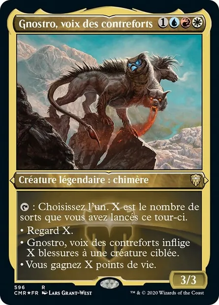 Gnostro, voix des contreforts, carte Magic CMR 596 — extension Commander Legends