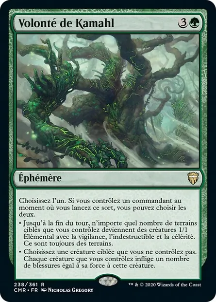 Volonté de Kamahl, carte Magic CMR 238 — extension Commander Legends