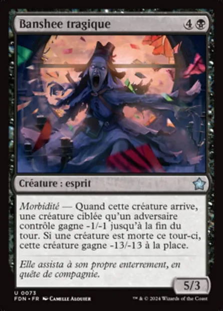 Banshee tragique, carte Magic FDN 73 — extension Foundations