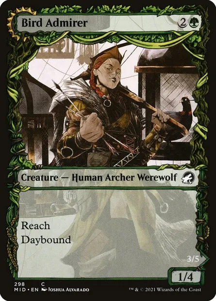 Bird Admirer // Wing Shredder, Magic card MID 298 — Innistrad: Midnight Hunt set