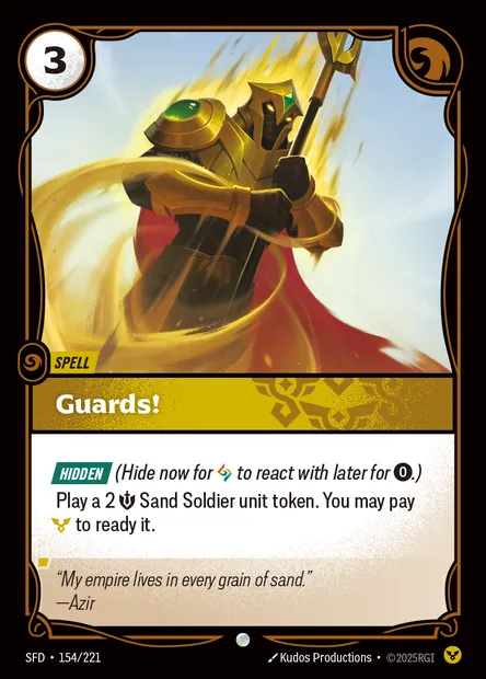 Guards!, Riftbound card SFD 154 — Spiritforged set