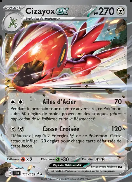 Cizayox-ex, carte Pokémon TEF 111 — extension Forces Temporelles