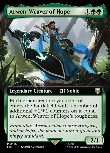 Arwen, Weaver of Hope, Magic card LTC 118 — Tales of Middle-earth Commander set