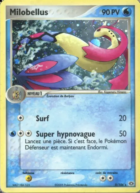 Milobellus, carte Pokémon EM 8 — extension EX Émeraude