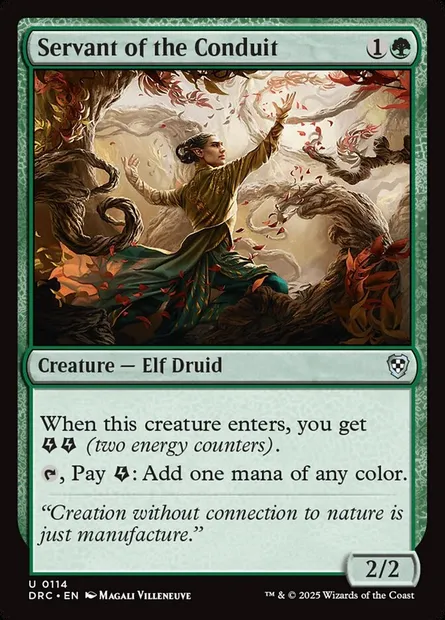 Servant of the Conduit, Magic card DRC 114 — Aetherdrift Commander set