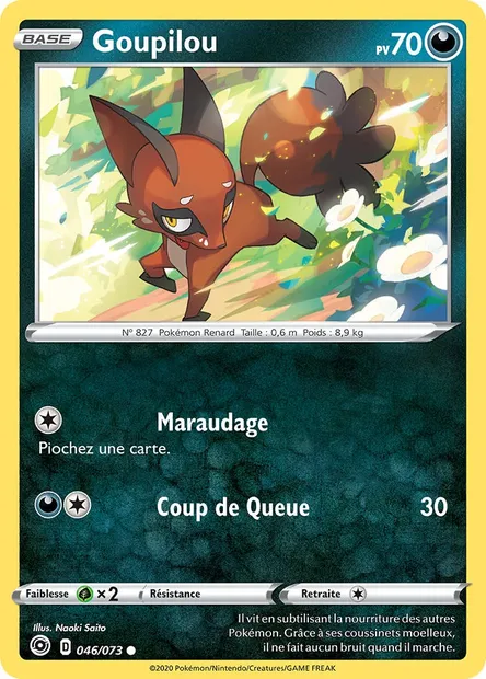 Goupilou, carte Pokémon CPA 46 — extension La Voie du Maître