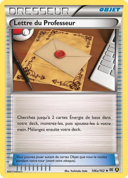 Lettre du Professeur, carte Pokémon BKT 146a — extension Impulsion Turbo