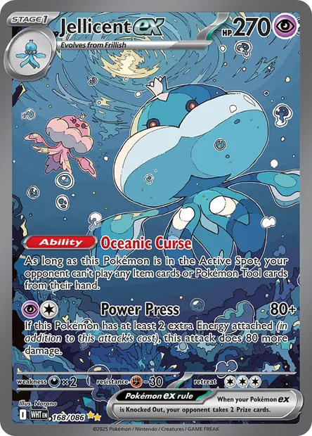 Jellicent ex, Pokémon card WHT 168 — White Flare set