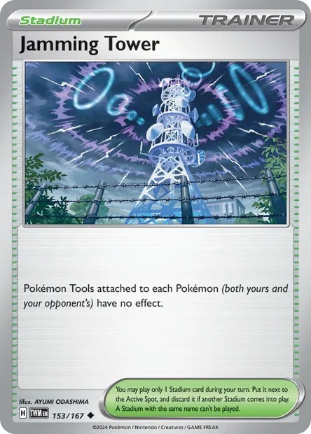 Jamming Tower, Pokémon card TWM 153 — Twilight Masquerade set