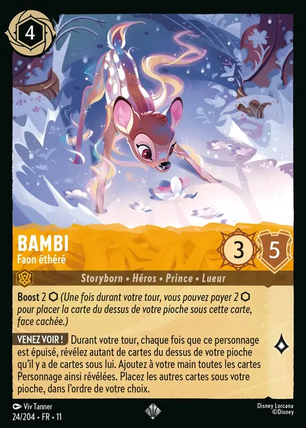 Bambi - Faon éthéré, carte Disney Lorcana CH11-024 — extension Givresort