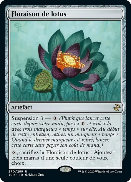 Floraison de lotus, carte Magic TSR 270 — extension Spirale Temporelle Remastered