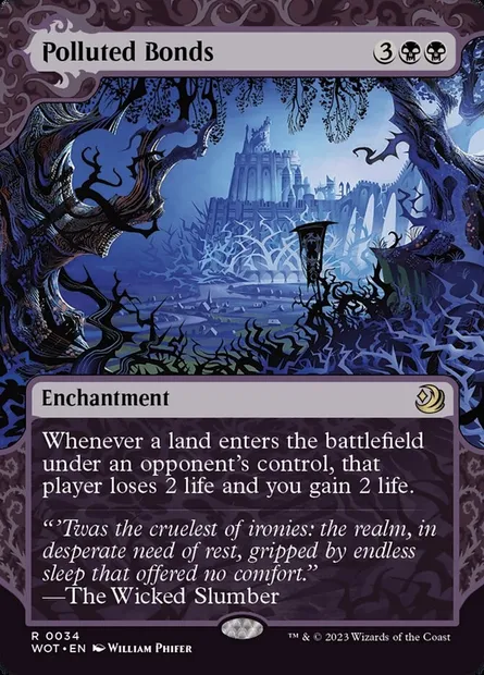 Polluted Bonds, Magic card WOT 34 — Wilds of Eldraine: Enchanting Tales set