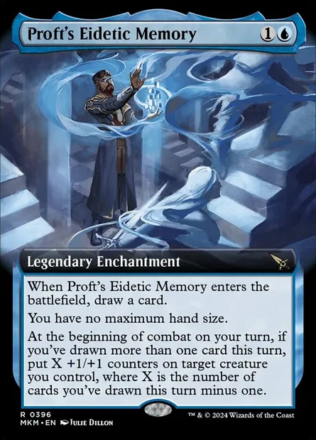 Proft's Eidetic Memory, Magic card MKM 396 — Murders at Karlov Manor set