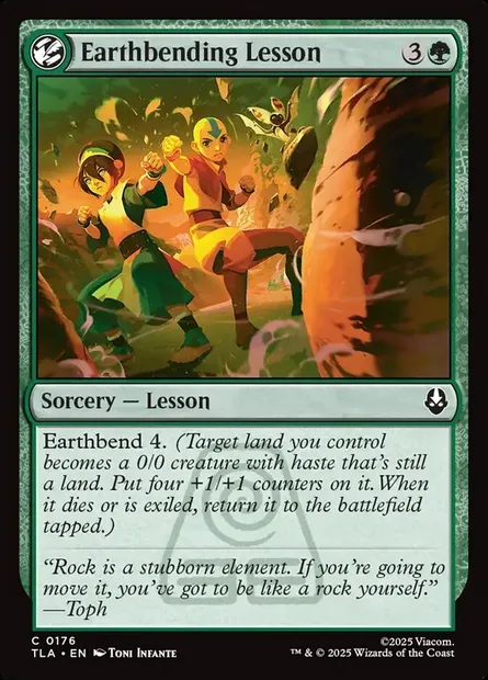 Earthbending Lesson, Magic card TLA 176 — Avatar: The Last Airbender set