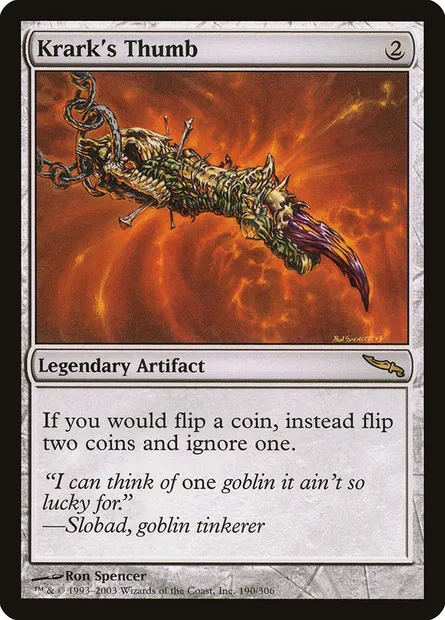 Pouce de Krark, carte Magic MRD 190 — extension Mirrodin