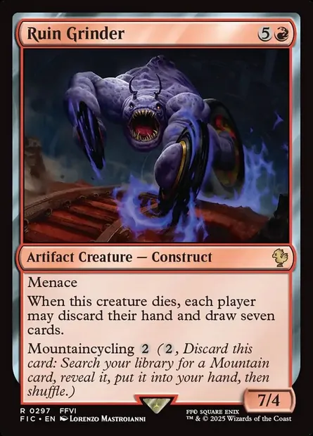 Ruin Grinder, Magic card FIC 297 — Final Fantasy Commander set