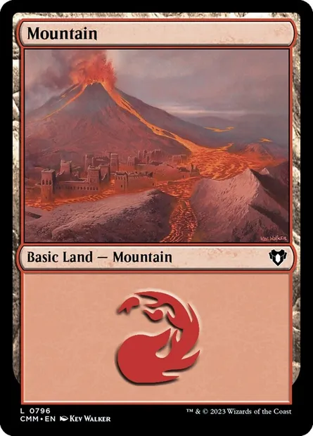 Mountain, Magic card CMM 796 — Commander Masters set