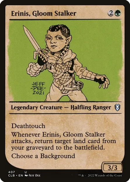 Erinis, Gloom Stalker, Magic card CLB 407 — Commander Legends: Battle for Baldur's Gate set
