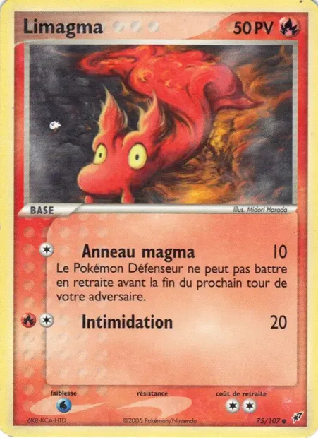 Limagma, carte Pokémon DX 75 — extension EX Deoxys