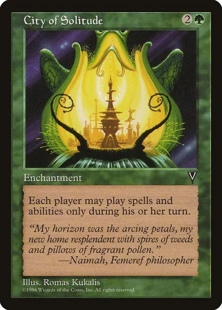 Cité de solitude, carte Magic VIS 102 — extension Visions