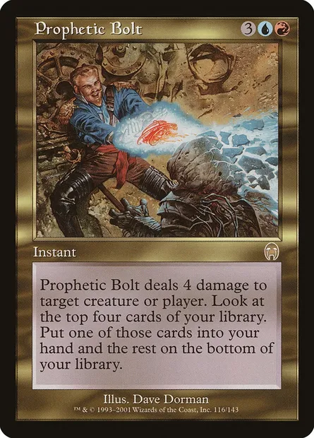 Prophetic Bolt, Magic card APC 116 — Apocalypse set
