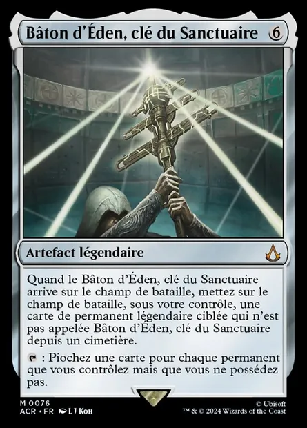 Bâton d'Éden, clé du Sanctuaire, carte Magic ACR 76 — extension Assassin's Creed