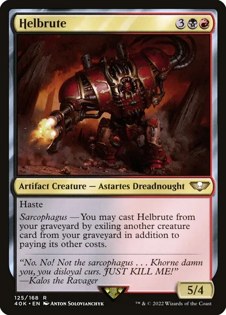 Helbrute, Magic card 40K 125 — Warhammer 40,000 Commander set