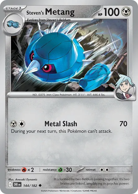 Steven's Metang, Pokémon card DRI 144 — Destined Rivals set