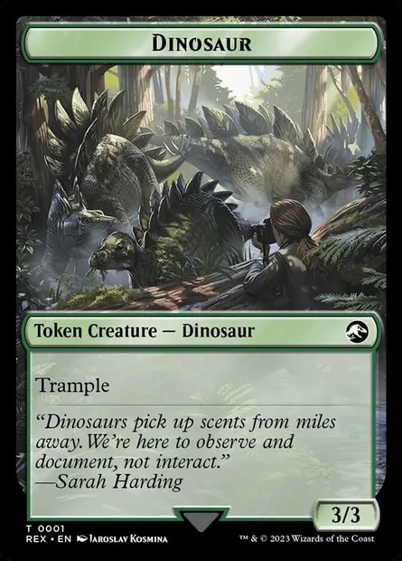 Dinosaur, Magic card TREX 1 — Jurassic World Collection Tokens set