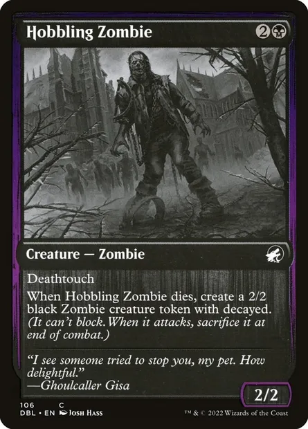 Hobbling Zombie, Magic card DBL 106 — Innistrad: Double Feature set
